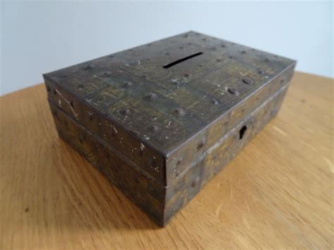 vintage metal money boxes|antique cash boxes for sale.